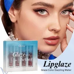 Set rujuri lichide O’CHEAL 7000 Lipglaze - finish lucios, culori intense, rezistență ridicată