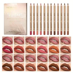 Set QIBEST Creioane de buze 12 culori - cod produs QIBEST1