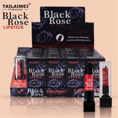 Ruj solid color changing Tailaimei Black Rose cod 141 - Efect unic de culoare pe buze cu hidratare și finish mat