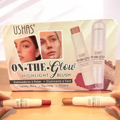 Stick iluminator & blush 2 în 1 - USHAS On-The-Glow 24 buc/set, cod UC093A
