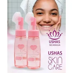 Spumă Demachiantă USHAS Rose Bubble 240g Trandafiri & Periuță Masaj Cod USH-HA069