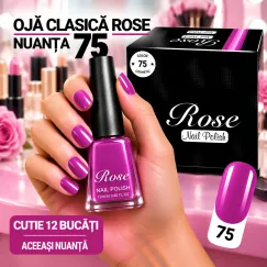 Ojă Clasică Rose - Nuanța 75 - Cutie 12 Bucăți