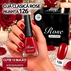 Ojă Clasică Rose - Nuanța 126 - Cutie 12 Bucăți