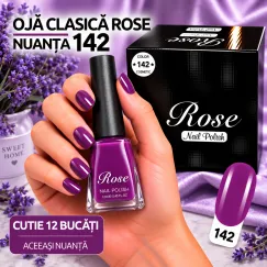 Ojă Clasică Rose 12 ml - Nuanța 142 - Cutie 12 Bucăți