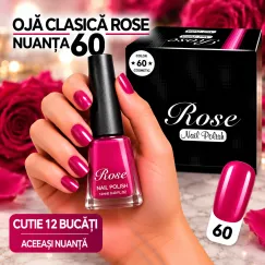 Ojă Clasică Rose - Nuanța 60 - Cutie 12 Bucăți