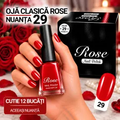 Ojă Clasică Rose 12 ml - Nuanța 29 - Cutie 12 Bucăți