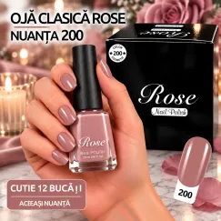 Ojă clasică Rose 12 ml - Nuanța 200 - Set 12 bucăți
