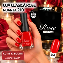 Ojă clasică Rose 12 ml - Nuanța 210 - Set 12 bucăți