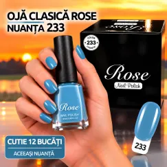 Ojă clasică Rose 12 ml - Nuanța 233 - Set 12 bucăți