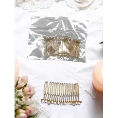 Set accesorii coafură mireasă - pieptăn auriu cu perle