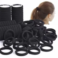 En-gros Elastic negru de păr - ambalaj tip tub, 24 bucăți / cutie (preț pe bucată) - vânzare en-gros pentru revânzare