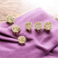 Set 12 clești de păr metalici cu pietre transparente G231