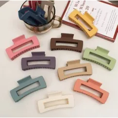 Set Clești de Păr din silicon cu Design Dreptunghiular, Finisaj Mat, Set de 12 Bucăți