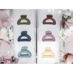 Set Clești de Păr din silicon Moderni cu Finisaj Mat, Set de 12 Bucăți (Diverse Culori)