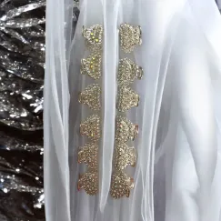 Clestisori de păr din metal cu pietre transparente cod D86 set 12 bucăți pentru coafuri elegante