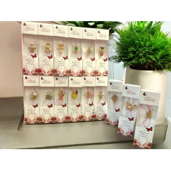 En-gros Martisor Traditional Brosa 24 Set - modele elegante cu pietricele - vânzare en-gros pentru revânzare