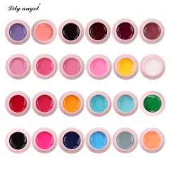 Set Gel UV Color Lily Angel - 24 culori vibrante - Soak Off - pentru decor și acoperire unghii