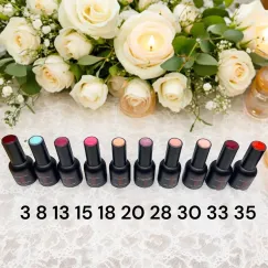 Ojă semipermanentă - set 12 culori combinate - finisaj lucios, rezistență profesională