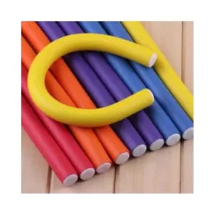 Set bigudiuri flexibile pentru păr - mărimea 2, culori asortate, ondulare fără căldură