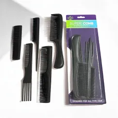 Set de piepteni profesionali 5 piese pentru toate tipurile de păr - Super Comb