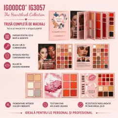 Paletă multifuncțională IGOODCO IG3057 - Farduri, Blush, Iluminatoare și Rujuri