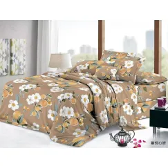 Lenjerie de pat finet 4 piese - floral cappuccino - H783