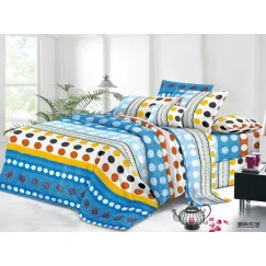 Lenjerie de pat finet 4 piese - buline multicolore - H792