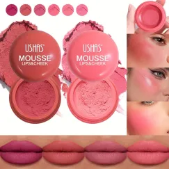 USHAS Mousse Lips & Cheek UC114 - produs 2 în 1 pentru buze și obraji - set 24 bucăți