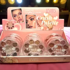Paletă farduri de pleoape USHAS Crush Palette UF072 - 9 culori versatile - set 12 bucăți