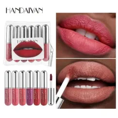 En-gros Handaiyan Lip Gloss Set H1098 - Set 6 Rujuri Lichide Mate și Lucioase, Mix A & B - vânzare en-gros pentru revânzare