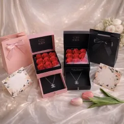Cutie 9 trandafiri săpun cu sertar LoveBox, - E263