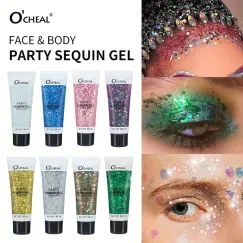 Gel cu sclipici pentru față si corp Ocheal 7009
