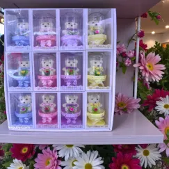 En-gros Ursuleț cu floare în cupolă, 6 × 6 × 12 cm, - I481 - vânzare en-gros pentru revânzare