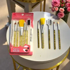 En-gros Set pensule machiaj 5 piese cu glitter auriu - vânzare en-gros pentru revânzare