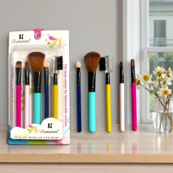 Set pensule machiaj 5 piese colorate pentru față si ochi