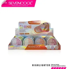 Iluminator pudră Sevencool cu efect extra glazed și strălucire perlată, cod 9015