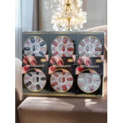 Unghii false tip caps XUCAI Beauty set 12 bucăți pentru manichiură rapidă