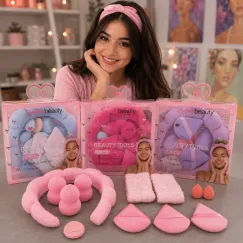 Set buretei machiaj Sweet Beauty 12 piese cu cordeluta si bandane