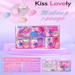 Set bureți machiaj și pufuri pudră FP-2588 Kiss Lovely