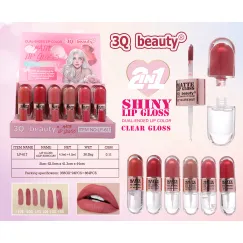 En-gros Luciu de buze mat 2 in 1 cu gloss transparent 3Q Beauty LP-617 - vânzare en-gros pentru revânzare