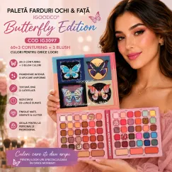 En-gros Paletă IGOODCO Butterfly Edition IG3097, 60 farduri, 3 contouring și 3 blush - vânzare en-gros pentru revânzare