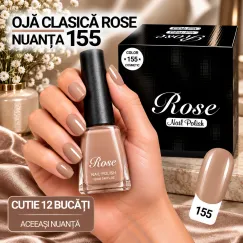 Ojă Clasică Rose 12 ml - Nuanța 155 - Cutie 12 Bucăți
