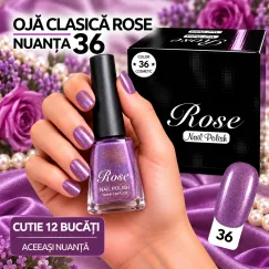 Ojă Clasică Rose - Nuanța 36 - Cutie 12 Bucăți