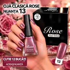 Ojă Clasică Rose 12 ml - Nuanța 13 - Cutie 12 Bucăți