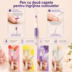 Pen 2 în 1 pentru Cuticule cu Ulei și Pensulă