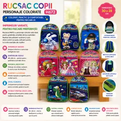 Rucsac copii H672 30×28 cm din poliester