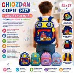 Ghiozdan copii H677 35×27 cm