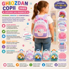 En-gros Ghiozdan copii H689 27x22x10 cm cu imprimeu 3D - vânzare en-gros pentru revânzare