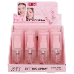Spray Fixare Machiaj Ushas Super Hold USP002-1 - 12 Bucăți/Set