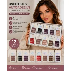 En-gros Unghii false autoadezive I325 - Set 12 cutii, modele diferite - vânzare en-gros pentru revânzare